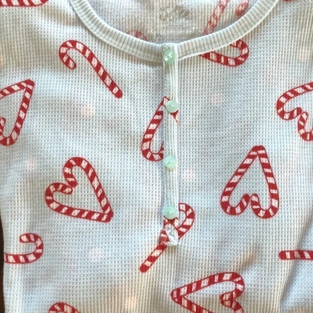 Girls Christmas Pajamas Candy Canes Size Girls18/20 NWOT